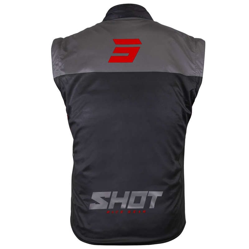 Moto jopič Shot Bodywarmer Lite črno-rdeč