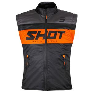Motoristični brezrokavnik Shot Bodywarmer Lite črno-oranžen