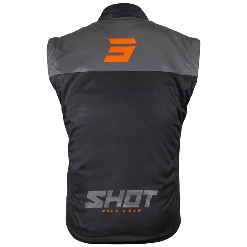 Motoristični brezrokavnik Shot Bodywarmer Lite črno-oranžen