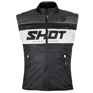 Motoristični jopič Shot Bodywarmer Lite črno-bel