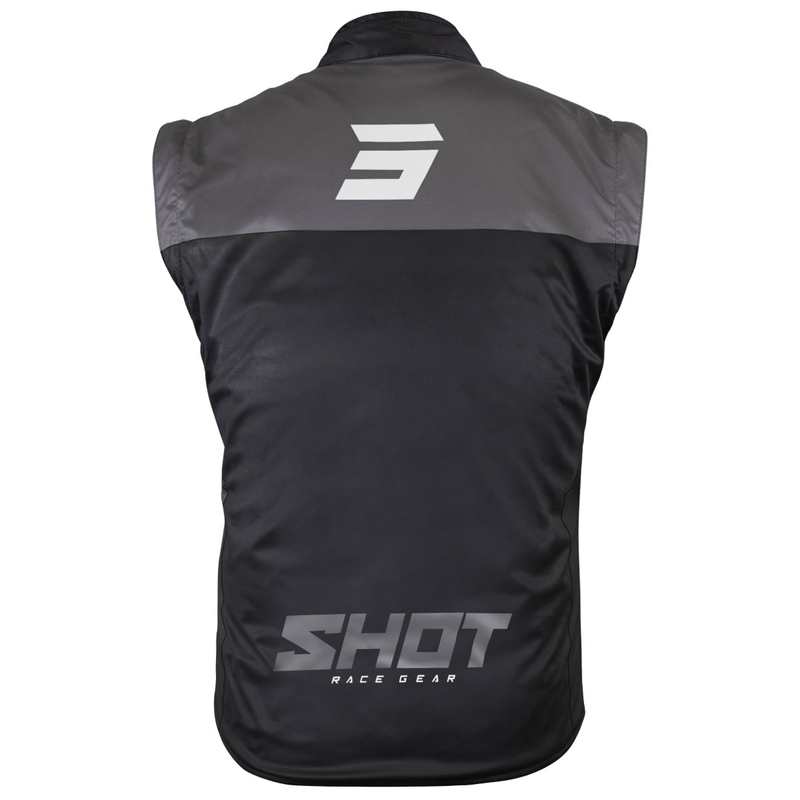 Motoristični jopič Shot Bodywarmer Lite črno-bel