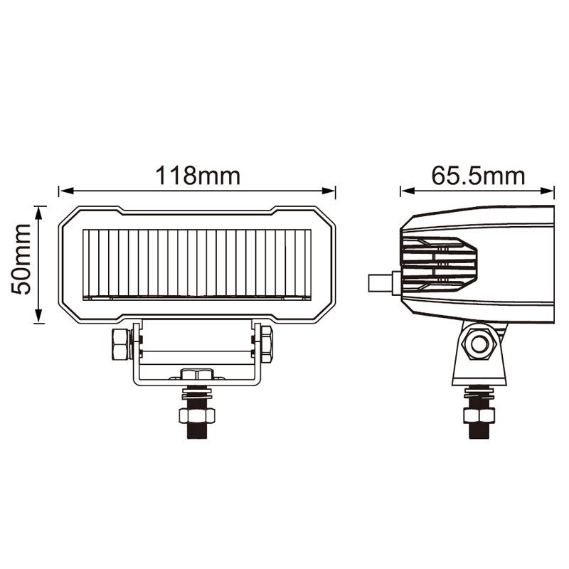 LED luč SHARK 4,6" 20W črna