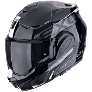 Motoristična čelada na preklop Scorpion EXO-TECH EVO TRAVELER črno-bela