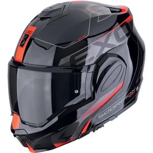 Motoristična čelada na preklop Scorpion EXO-TECH EVO TRAVELER črno-rdeča