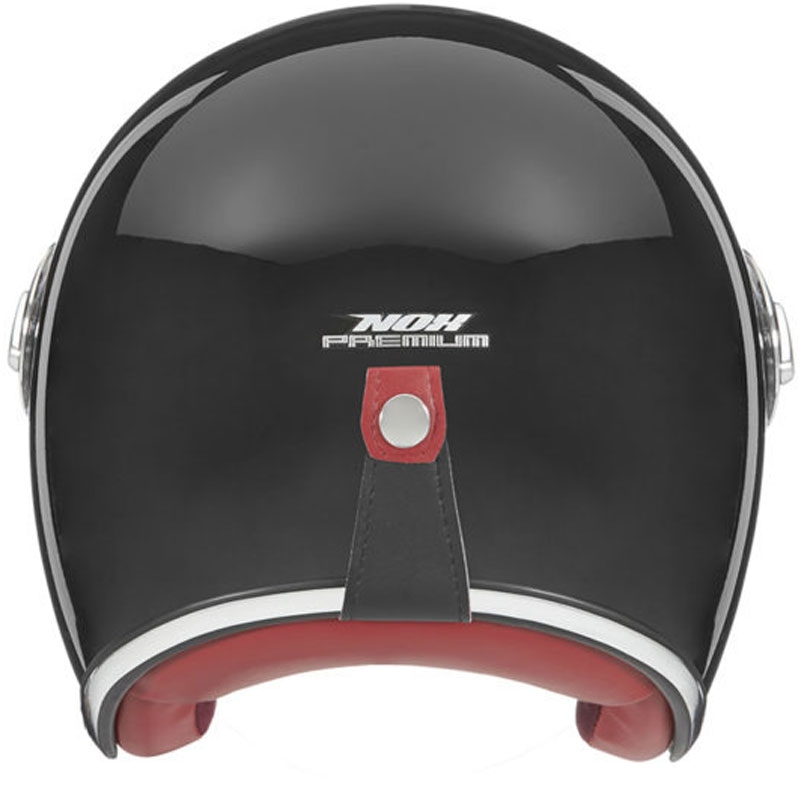 NOX PREMIUM Heritage odprta motoristična čelada črne barve