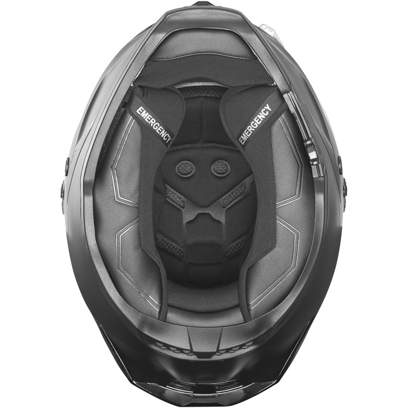NOX Exlusiv Goliath motoristična čelada z integriranim obrazom, mat črna