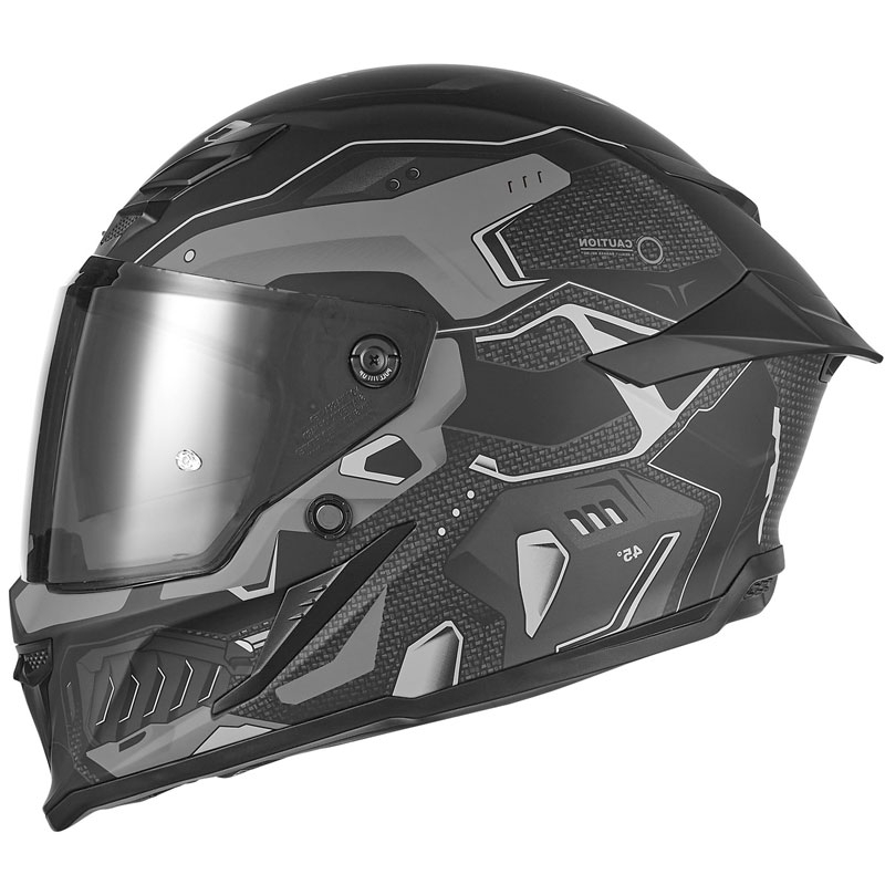 NOX Exclusive Goliath Berserk motoristična čelada z integriranim obrazom, mat črno-titanova