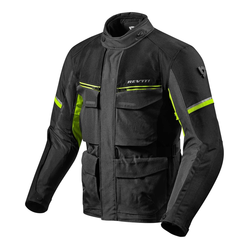 Motoristična jakna Revit Outback 3 black-fluo yellow razprodaja