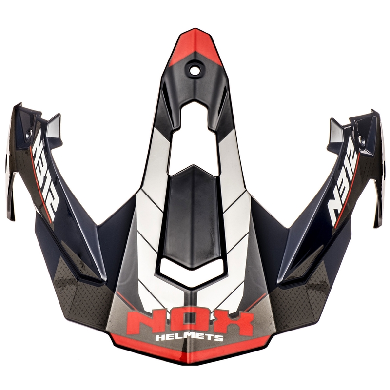 Vizir za motoristično čelado NOX N312 Vapor belo-modro-rdeč