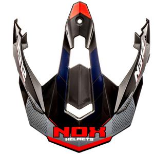 Vizir za motoristično čelado NOX N312 Vapor črno-modro-rdeč