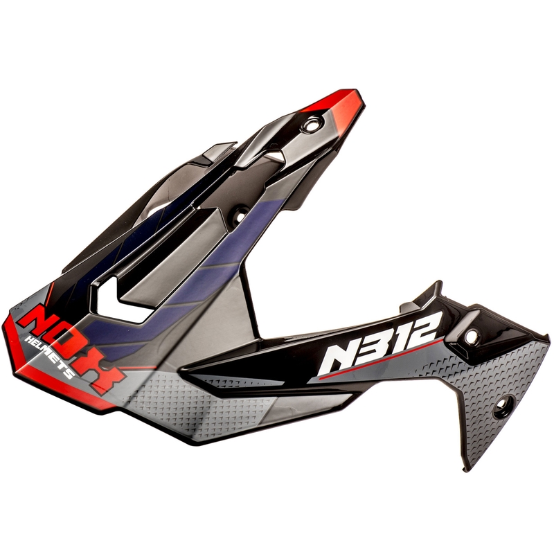 Vizir za motoristično čelado NOX N312 Vapor črno-modro-rdeč