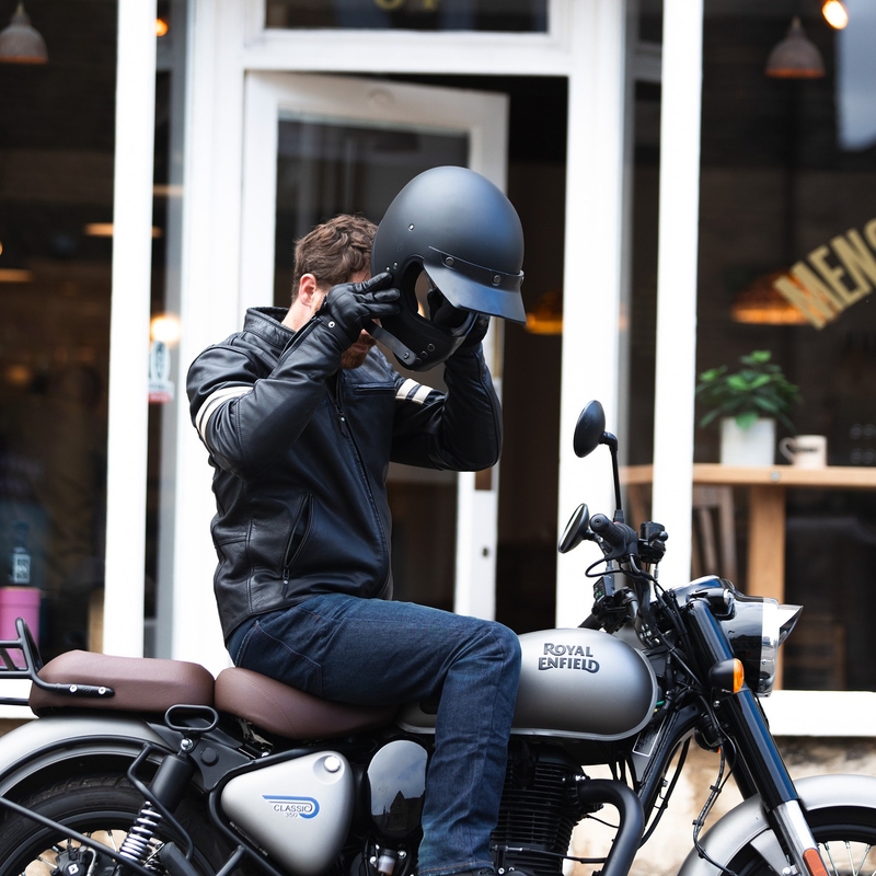 Motoristična jakna Oxford Holton črne barve