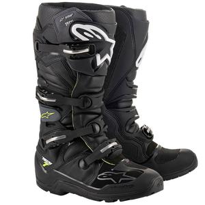 Moto škornji Alpinestars Tech 7 Enduro Drystar črno-sivo-fluo rumeni