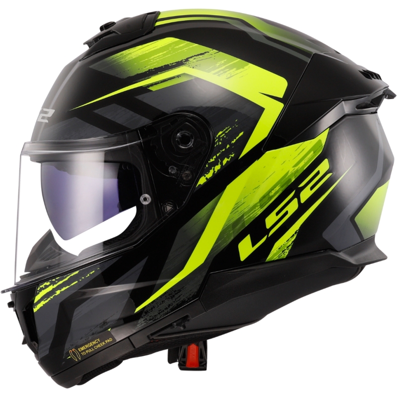 Motoristična čelada LS2 FF808 Stream II Fury črno-fluo rumena