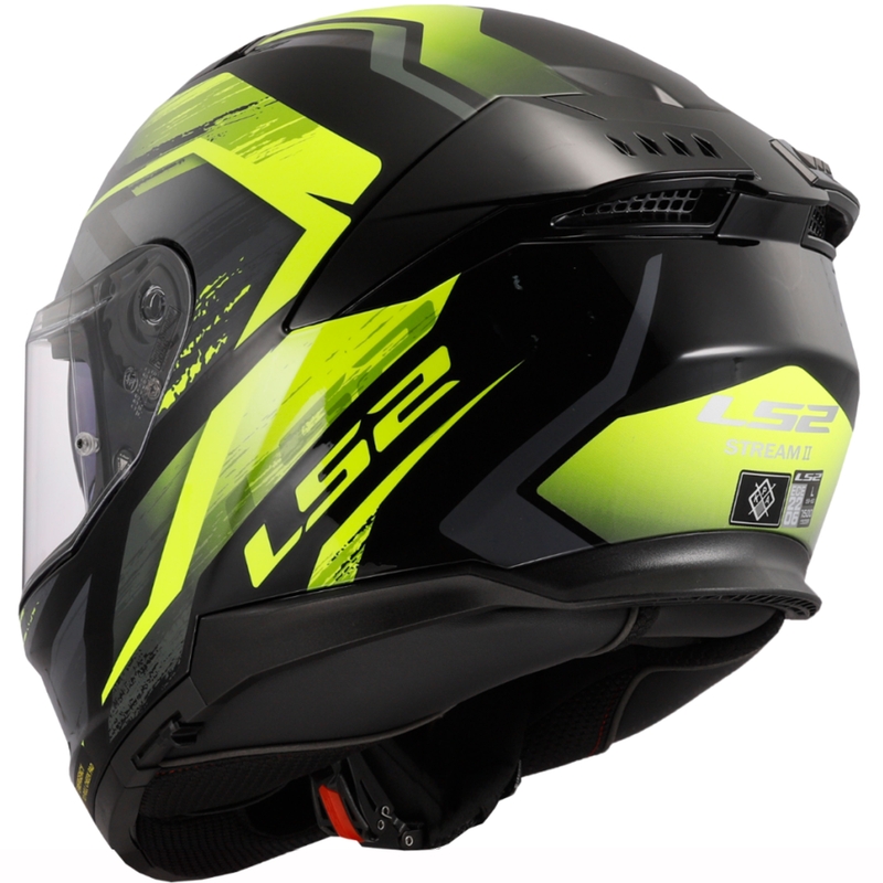 Motoristična čelada LS2 FF808 Stream II Fury črno-fluo rumena