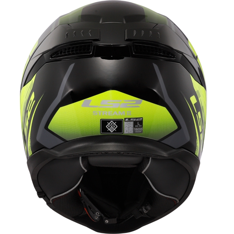 Motoristična čelada LS2 FF808 Stream II Fury črno-fluo rumena