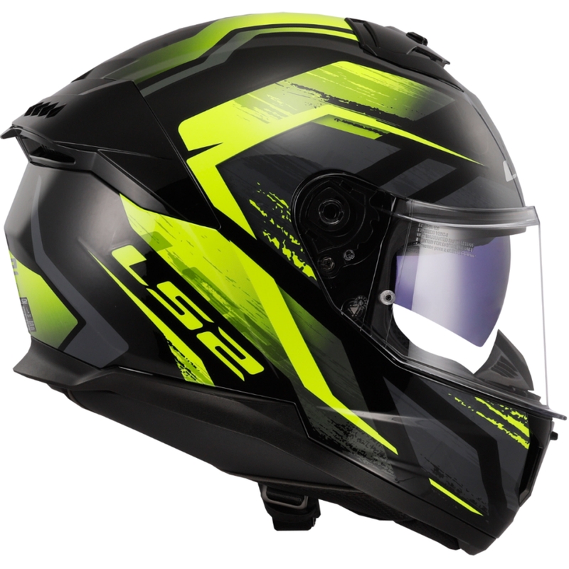 Motoristična čelada LS2 FF808 Stream II Fury črno-fluo rumena