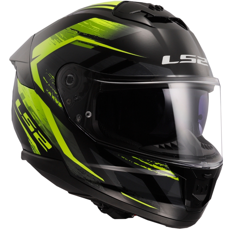 Motoristična čelada LS2 FF808 Stream II Fury črno-fluo rumena