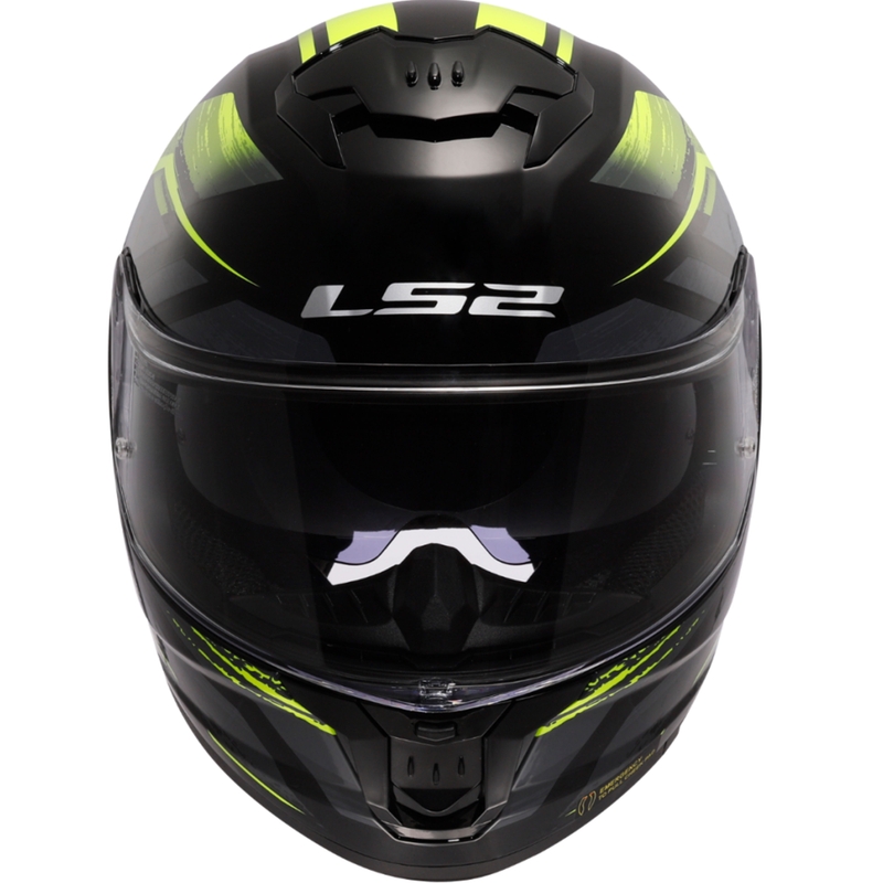 Motoristična čelada LS2 FF808 Stream II Fury črno-fluo rumena
