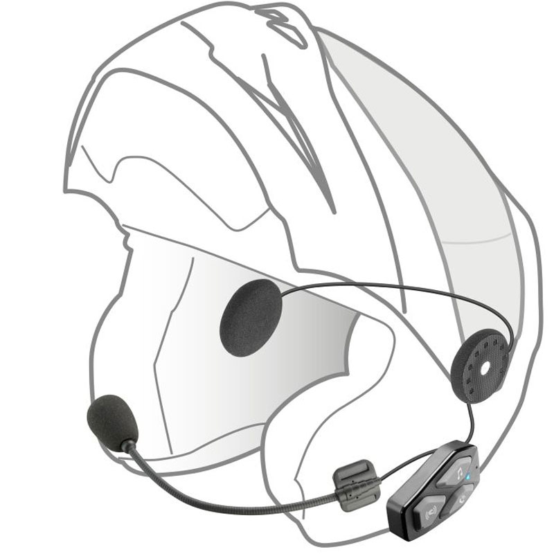 Bluetooth slušalke za zaprte in odprte čelade Interphone U-COM3 z HD zvočniki