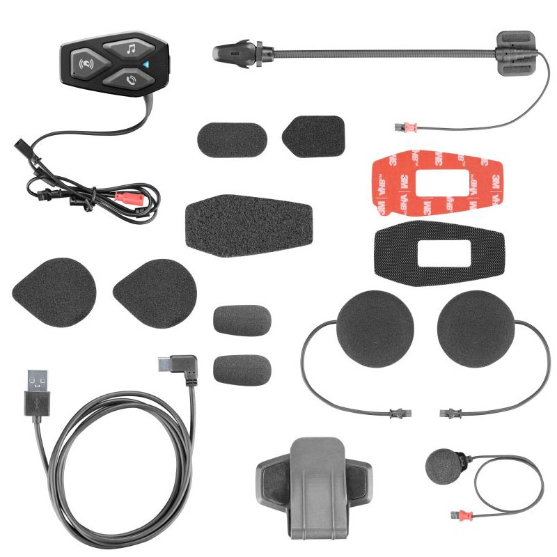 Bluetooth slušalke za zaprte in odprte čelade Interphone U-COM3 z HD zvočniki
