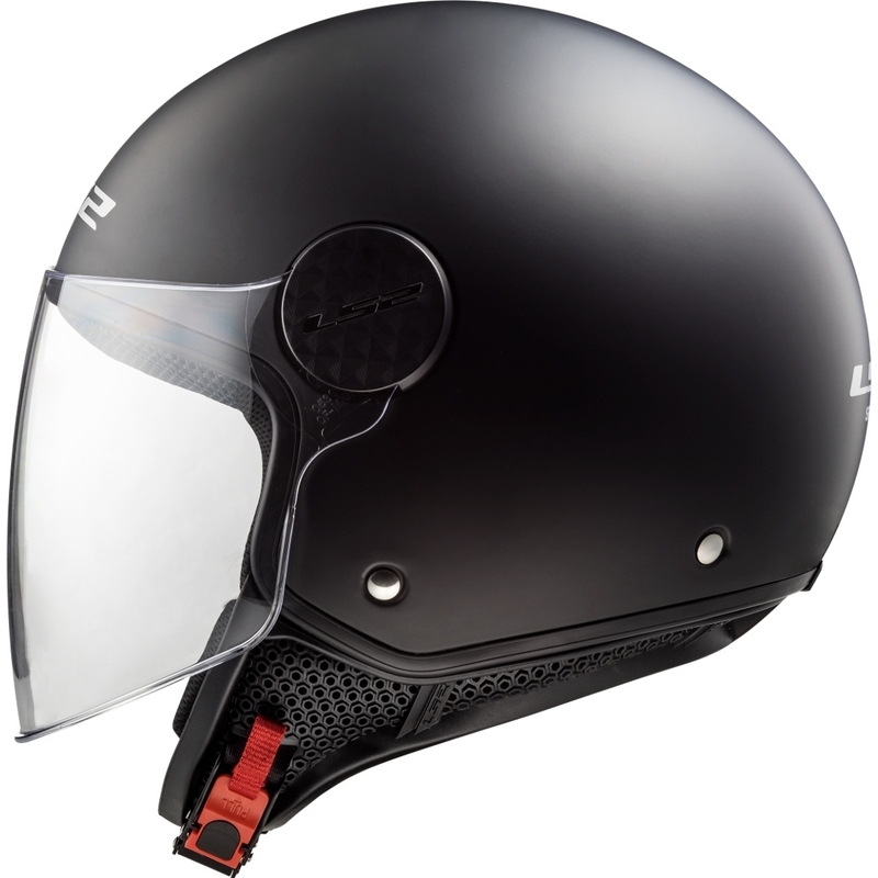 LS2 OF558 Sphere Solid Black Matte Odprta motoristična čelada