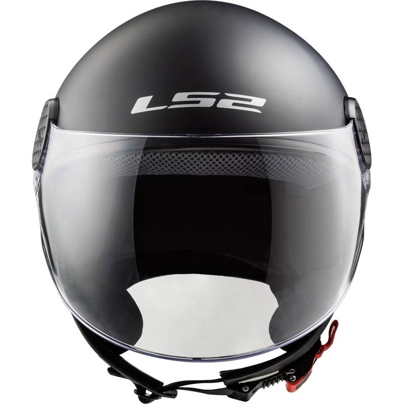 LS2 OF558 Sphere Solid Black Matte Odprta motoristična čelada