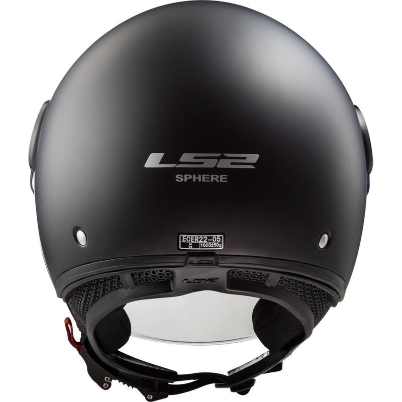 LS2 OF558 Sphere Solid Black Matte Odprta motoristična čelada