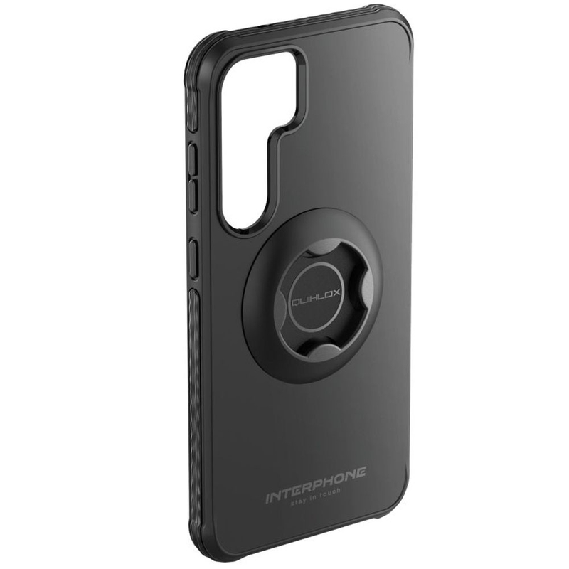 Zaščitni ovitek Interphone QUIKLOX Tetraforce za Samsung Galaxy S25 črne barve