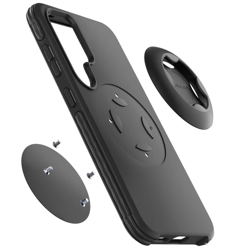 Zaščitni ovitek Interphone QUIKLOX Tetraforce za Samsung Galaxy S25 Ultra črne barve