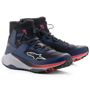 Moto škornji Alpinestars Speedforce XR modro-črno-fluo rdeče-sivo