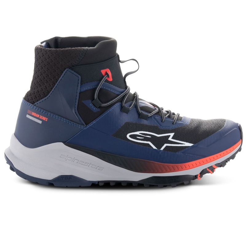 Moto škornji Alpinestars Speedforce XR modro-črno-fluo rdeče-sivo