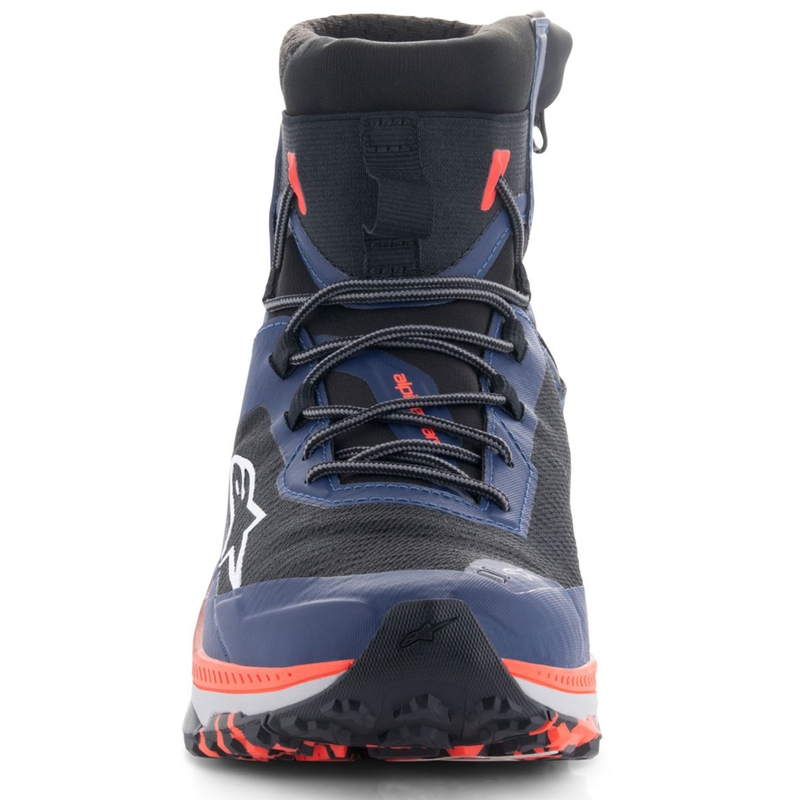 Moto škornji Alpinestars Speedforce XR modro-črno-fluo rdeče-sivo