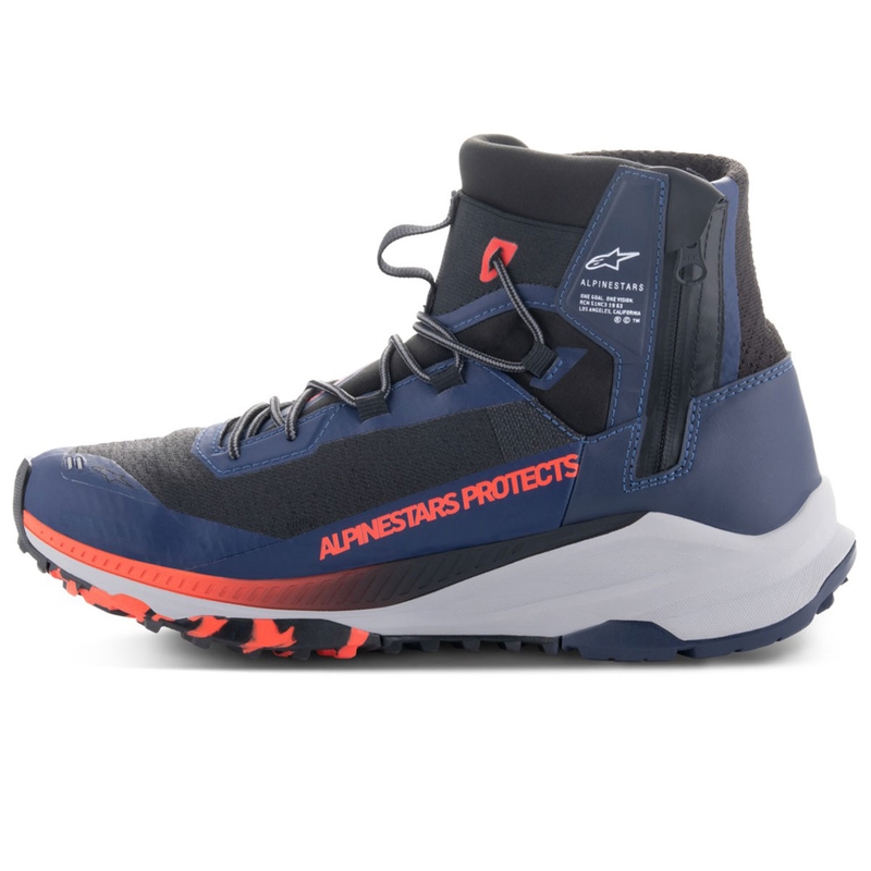 Moto škornji Alpinestars Speedforce XR modro-črno-fluo rdeče-sivo