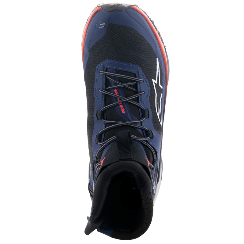 Moto škornji Alpinestars Speedforce XR modro-črno-fluo rdeče-sivo