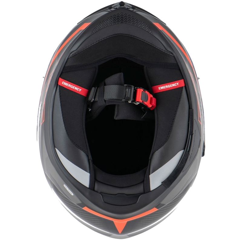 Integralna motoristična čelada Scorpion EXO-520 EVO AIR TERRA črna-srebrna-rdeča razprodaja