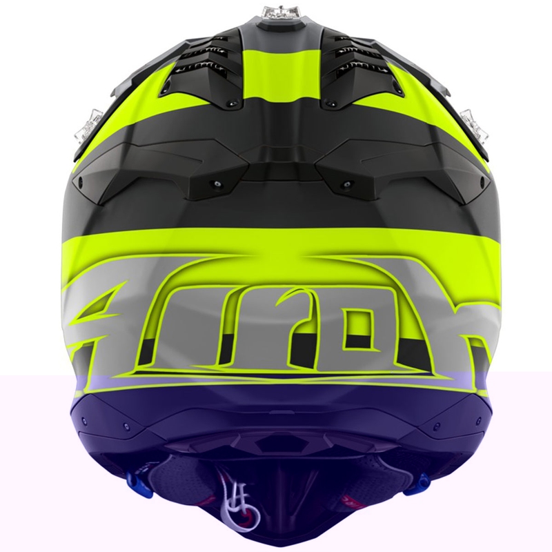 Motokros čelada Airoh Aviator 3 Monarch mat rumena