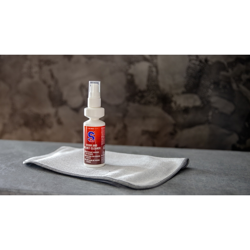Čistilo za vizirje in čelade S100 s krpo iz mikrovlaken - Čistilo za vizirje in čelade 100 ml