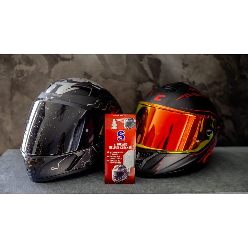 Čistilo za vizirje in čelade S100 s krpo iz mikrovlaken - Čistilo za vizirje in čelade 100 ml