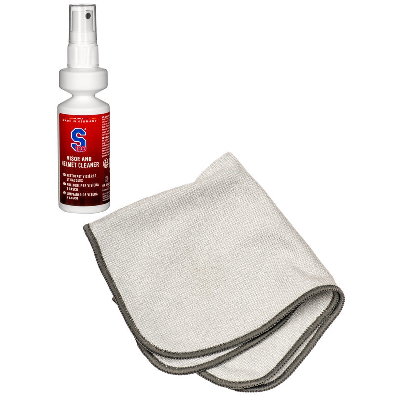 Čistilo za vizirje in čelade S100 s krpo iz mikrovlaken - Čistilo za vizirje in čelade 100 ml