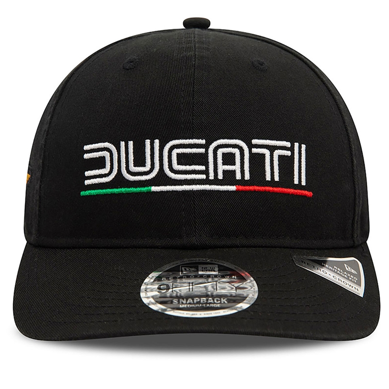 Kapa Ducati Meccanica z vintage logotipom, črna razprodaja
