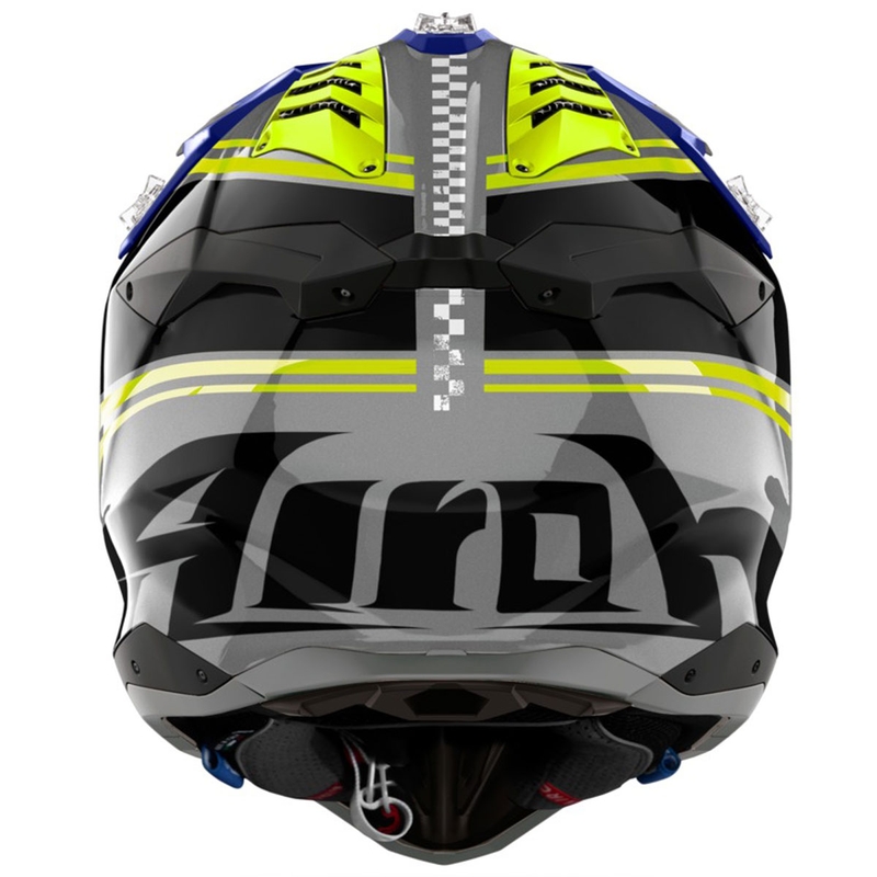 Motokros čelada Airoh Aviator 3 Hima modra sijajna