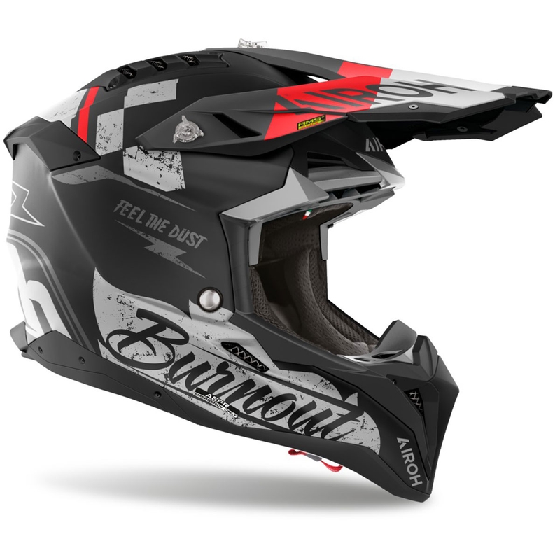 Motokros čelada Airoh Aviator 3 Burnout črna mat