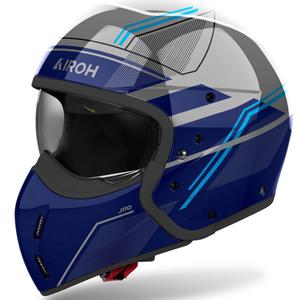 Modularna motoristična čelada Airoh J110 Slim sijajno modra