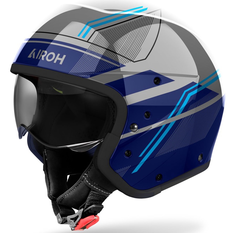 Modularna motoristična čelada Airoh J110 Slim sijajno modra