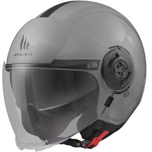 Odprta motoristična čelada MT Viale SV S Solid grey glossy