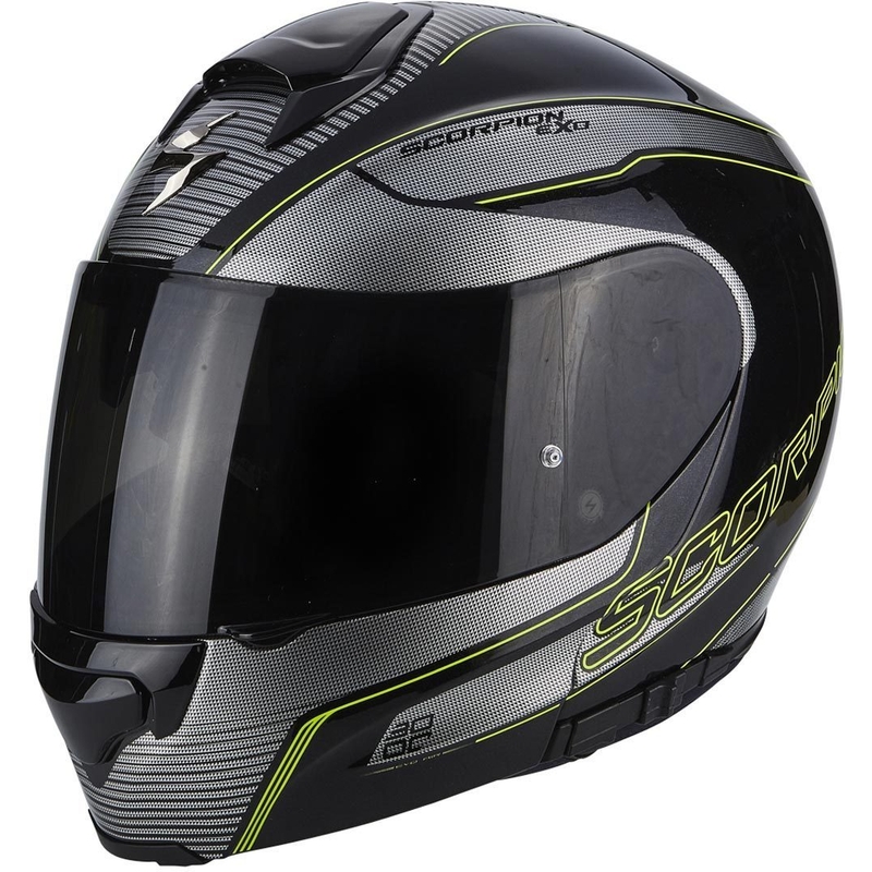 Zložljiva motoristična čelada Scorpion EXO-3000 Stroll black-fluo yellow - II. kakovost