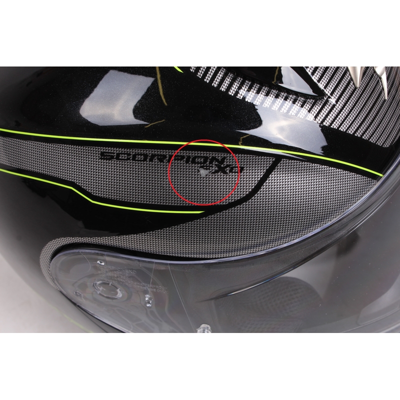 Zložljiva motoristična čelada Scorpion EXO-3000 Stroll black-fluo yellow - II. kakovost