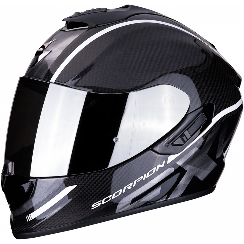 Integralna čelada Scorpion EXO-1400 Carbon Air Grand črno-bela razprodaja