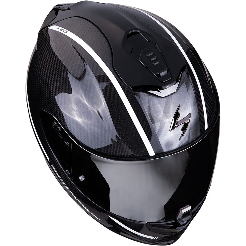 Integralna čelada Scorpion EXO-1400 Carbon Air Grand črno-bela razprodaja